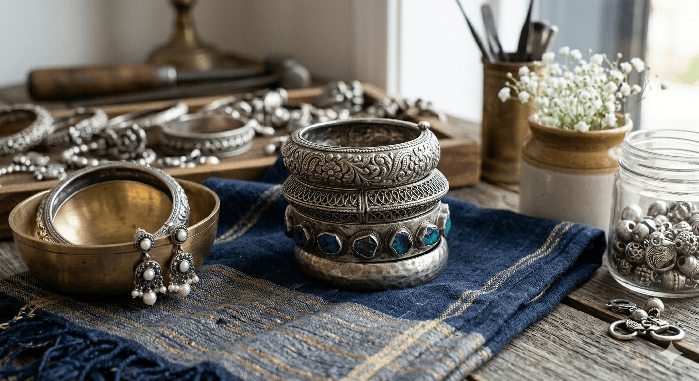 Antique Silver Bangles